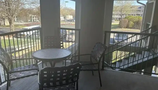 King Condo patio at Holiday Hills